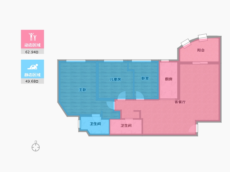 广东省-珠海市-海湾花园-112.00-户型库-动静分区