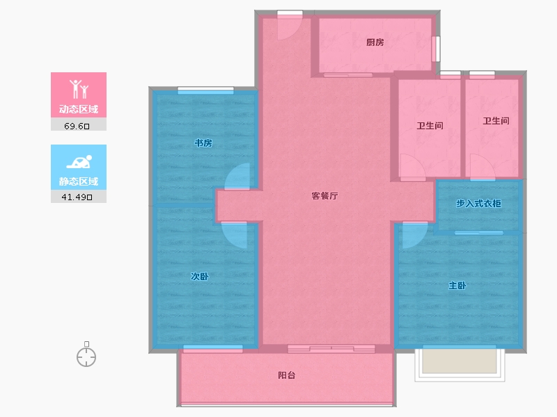 江苏省-南通市-科创云璟-100.80-户型库-动静分区