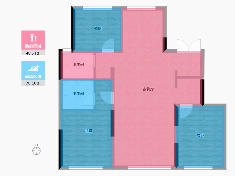 吉林省-长春市-保利和煦-101.06-户型库-动静分区