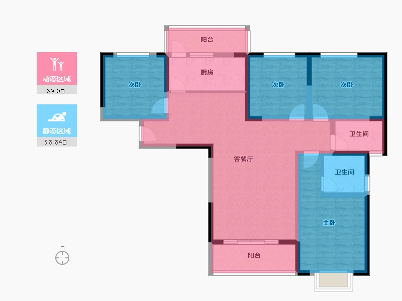 西藏自治区-林芝市-巴宜区太阳城-120.00-户型库-动静分区