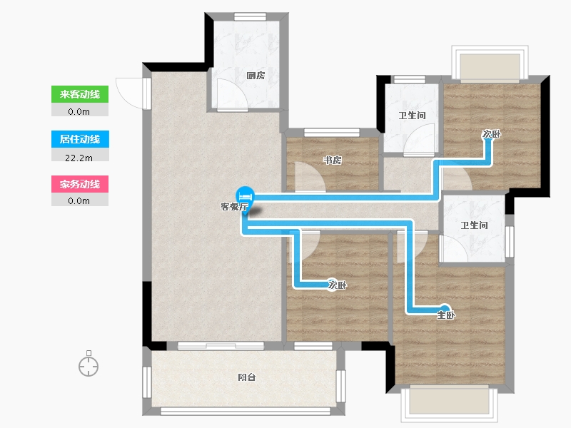 福建省-宁德市-华庭盛世-88.55-户型库-动静线