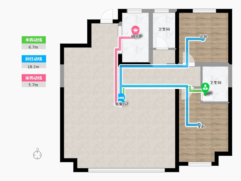 宁夏回族自治区-银川市-绿城·兰园-92.00-户型库-动静线