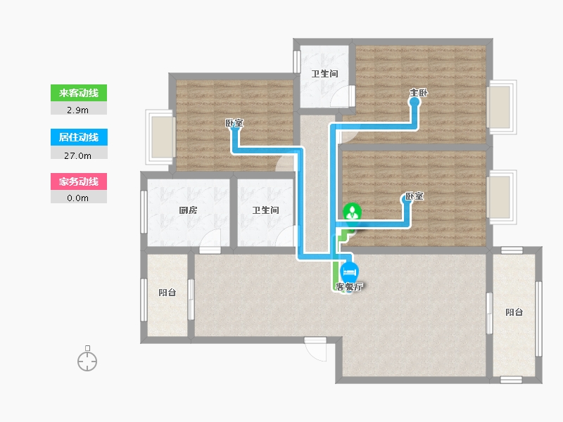 江西省-南昌市-观田村农民公寓-127.30-户型库-动静线