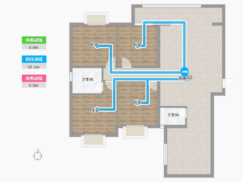 广西壮族自治区-南宁市-淡村路北一里-112.80-户型库-动静线