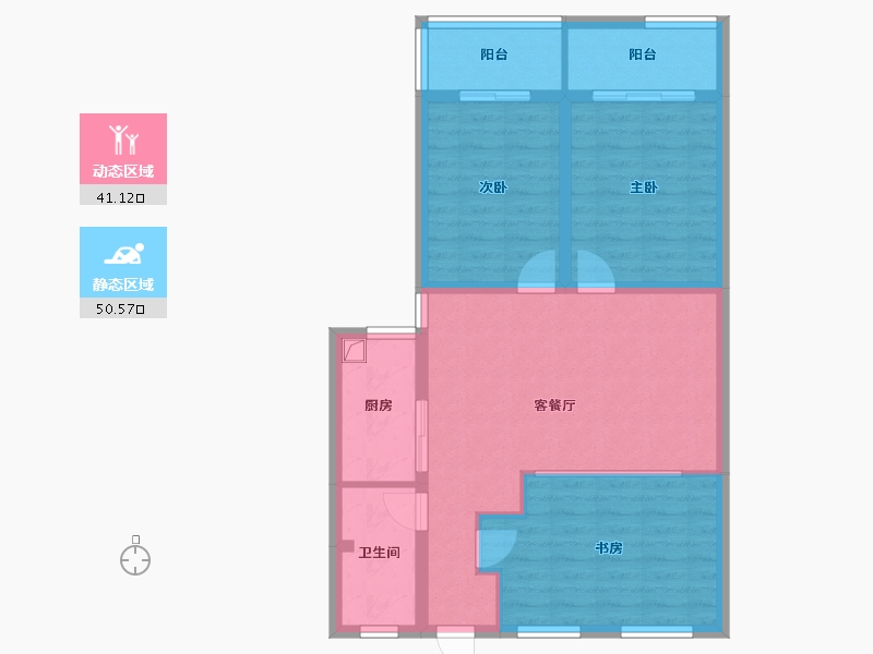 江苏省-南京市-太平桥南小区-80.00-户型库-动静分区