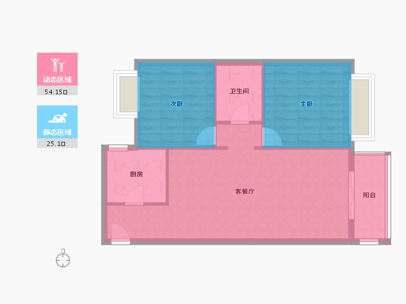 北京-北京市-天伦锦城-82.50-户型库-动静分区