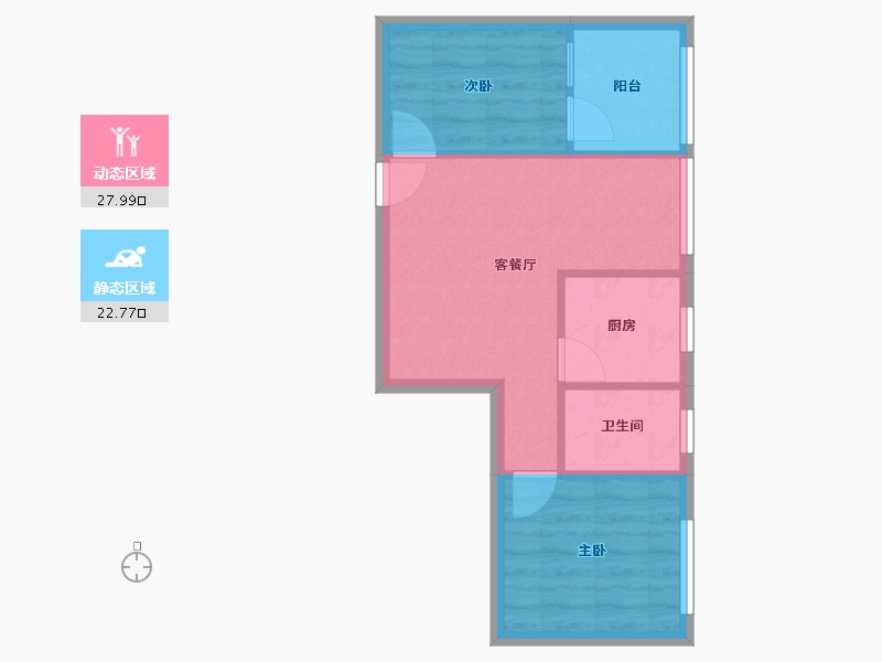 广东省-广州市-棠德花苑-49.86-户型库-动静分区