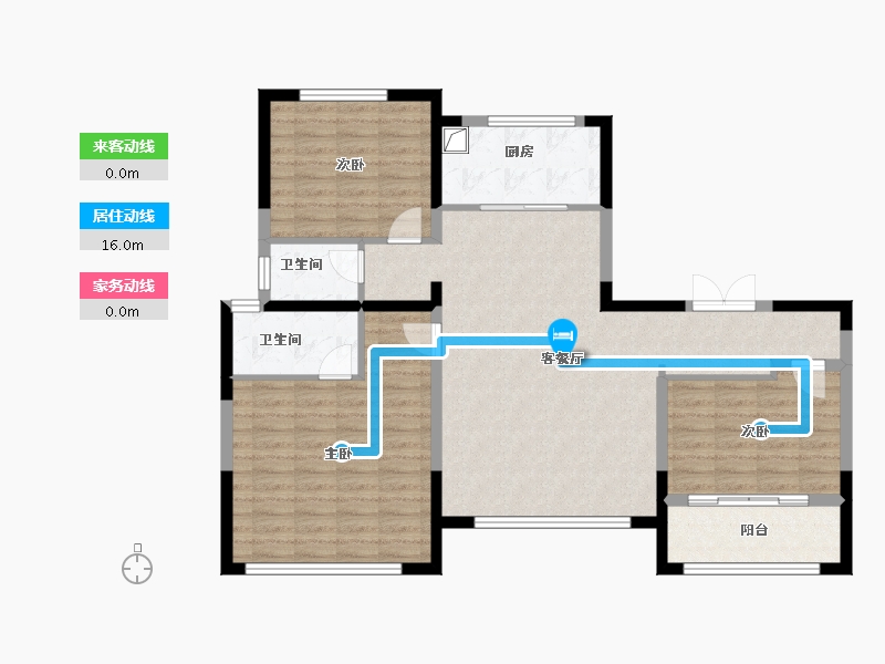 陕西省-渭南市-翰林苑小区-101.78-户型库-动静线