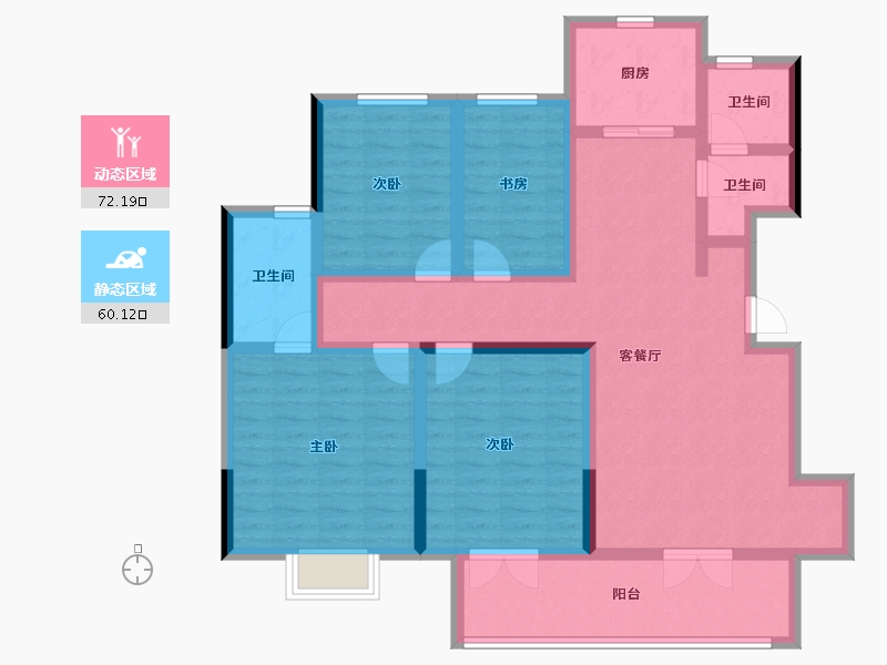 山东省-济宁市-微山悦达广场-117.60-户型库-动静分区