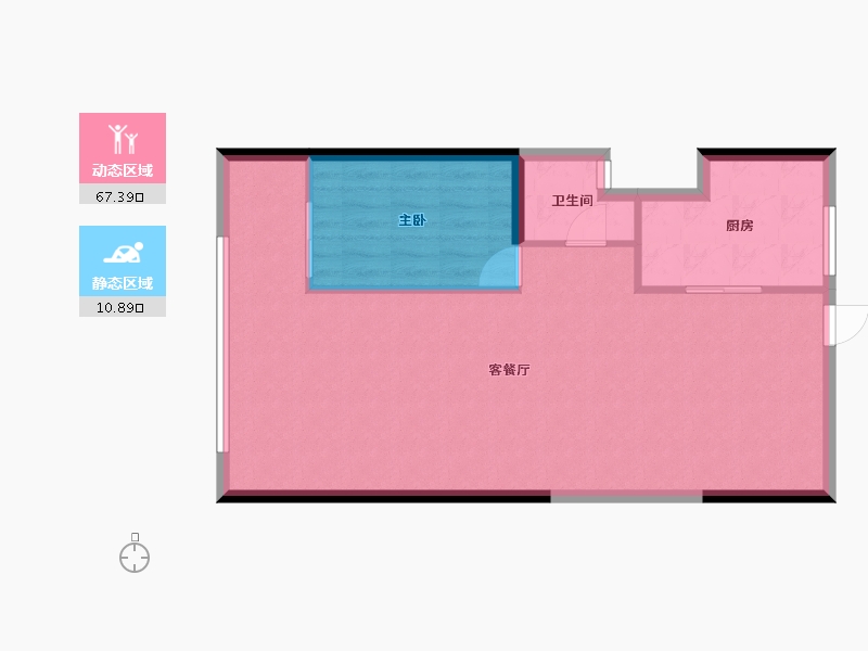 福建省-漳州市-碧湖印象-76.80-户型库-动静分区