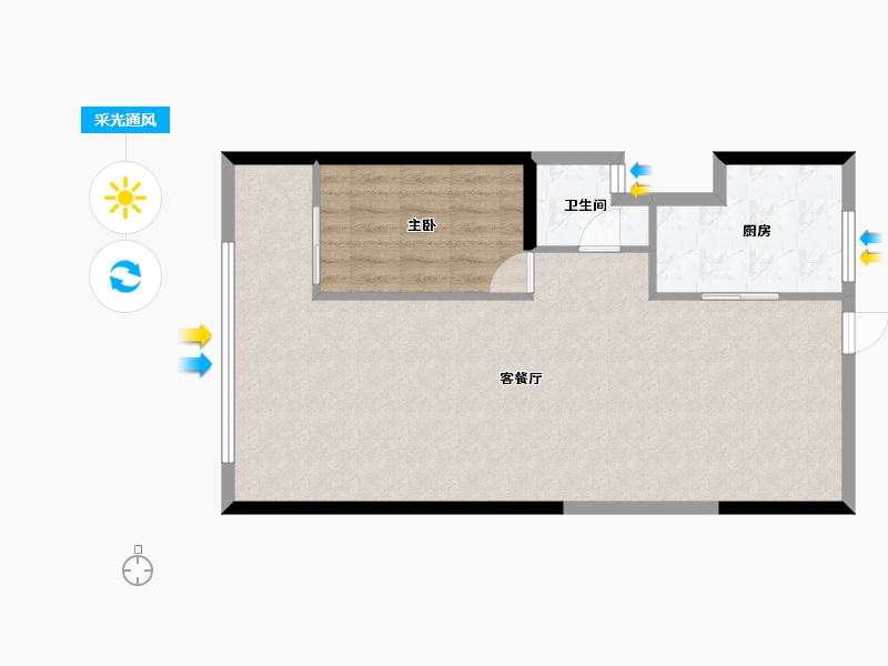 福建省-漳州市-碧湖印象-76.80-户型库-采光通风