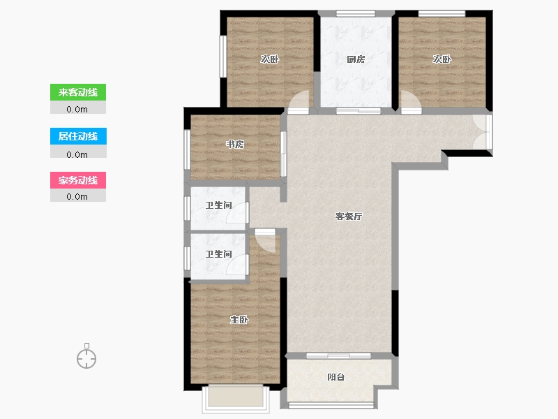 陕西省-榆林市-万民新天地-113.49-户型库-动静线