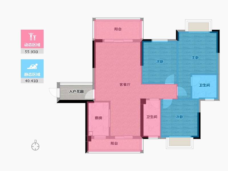 广西壮族自治区-梧州市-凯莱名邦学府-91.50-户型库-动静分区