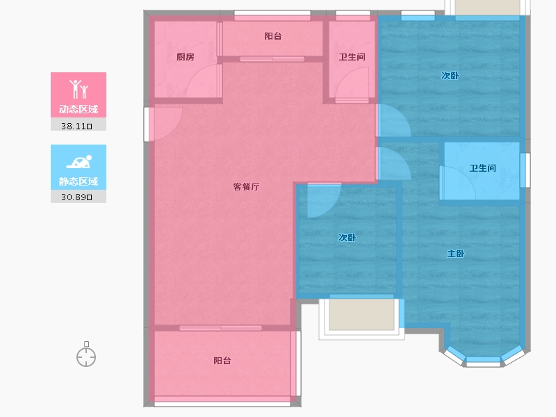 广东省-佛山市-金域湾花园-120.00-户型库-动静分区