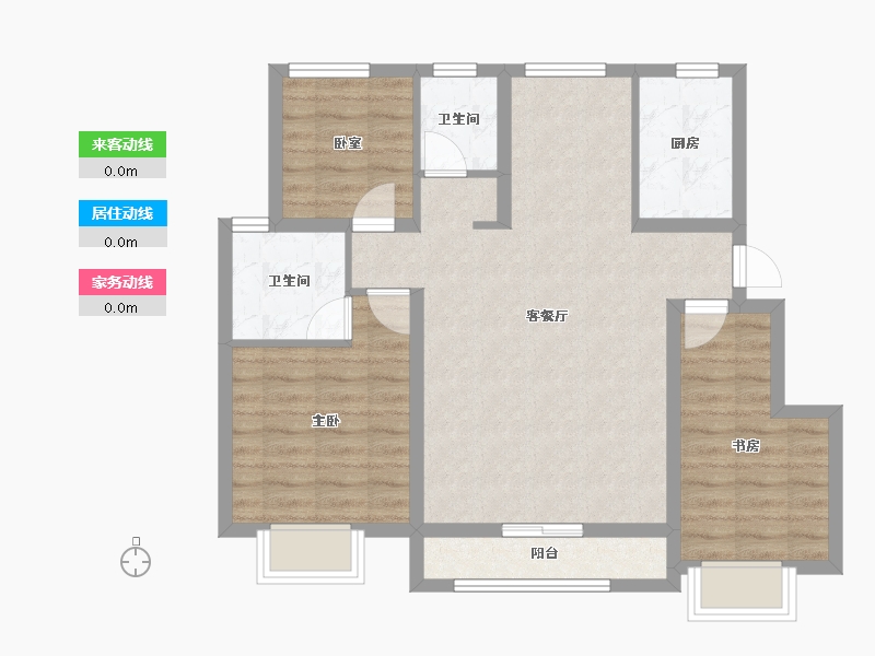 天津-天津市-春晖书院-91.00-户型库-动静线