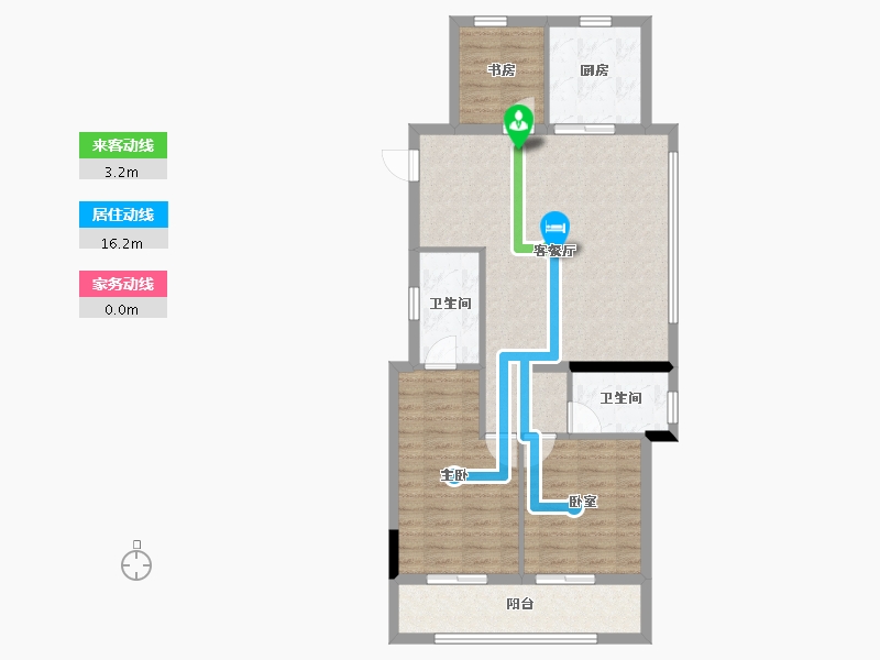 浙江省-杭州市-蓝城琉翠轩-85.48-户型库-动静线