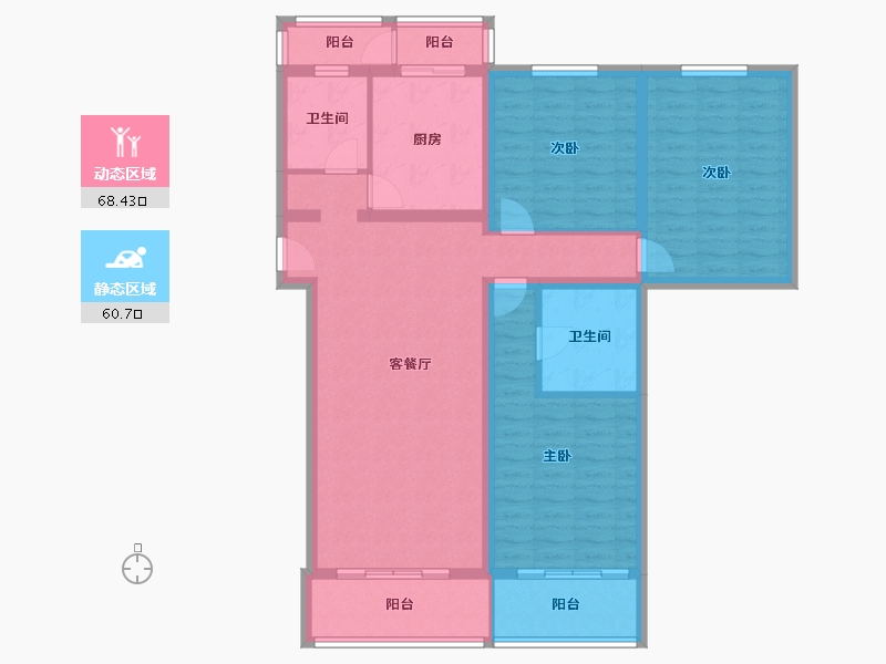 北京-北京市-杨庄北区第二社区-西区-114.00-户型库-动静分区