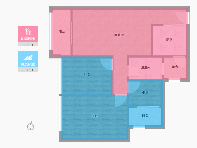 重庆-重庆市-华福雅苑-62.00-户型库-动静分区