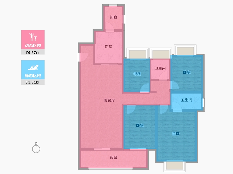 云南省-昆明市-中海寰宇天下-114.40-户型库-动静分区