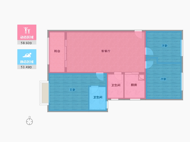 河北省-保定市-水北庄家园-101.60-户型库-动静分区