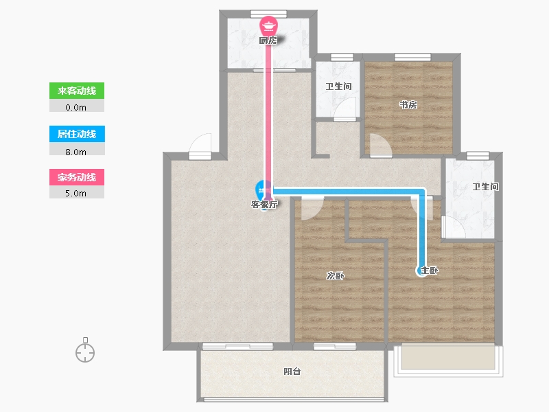 安徽省-宿州市-百匠书香华府-92.34-户型库-动静线