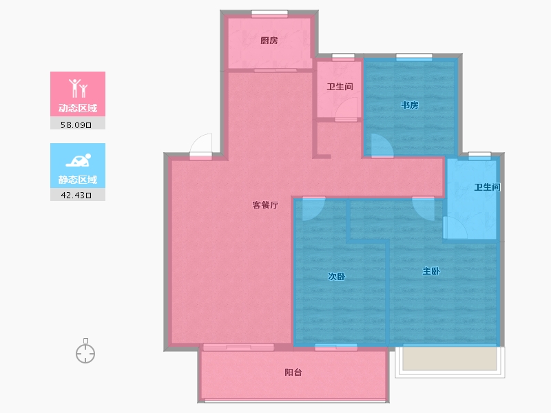 安徽省-宿州市-百匠书香华府-92.34-户型库-动静分区