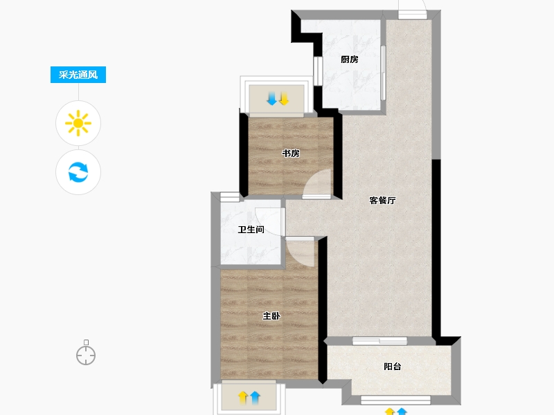 湖北省-武汉市-中建福地星城-48.27-户型库-采光通风