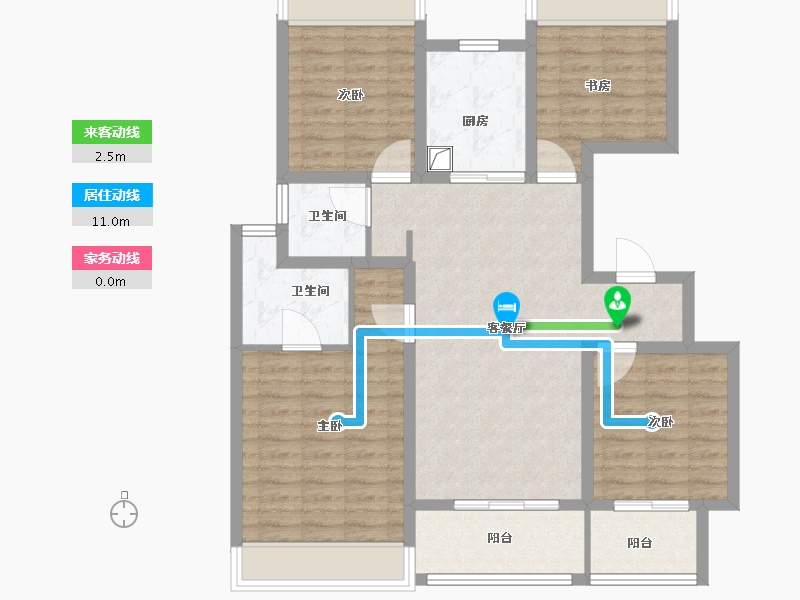 江苏省-扬州市-中信泰富锦上-100.00-户型库-动静线