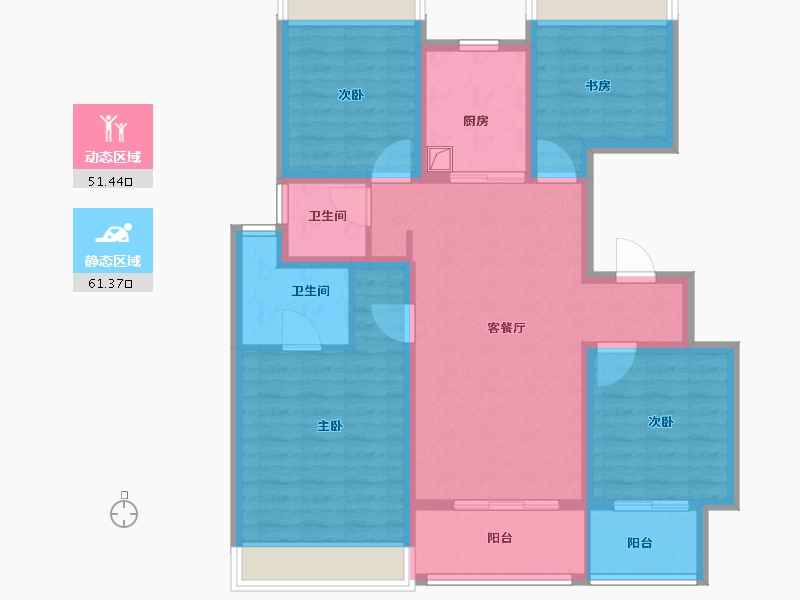 江苏省-扬州市-中信泰富锦上-100.00-户型库-动静分区