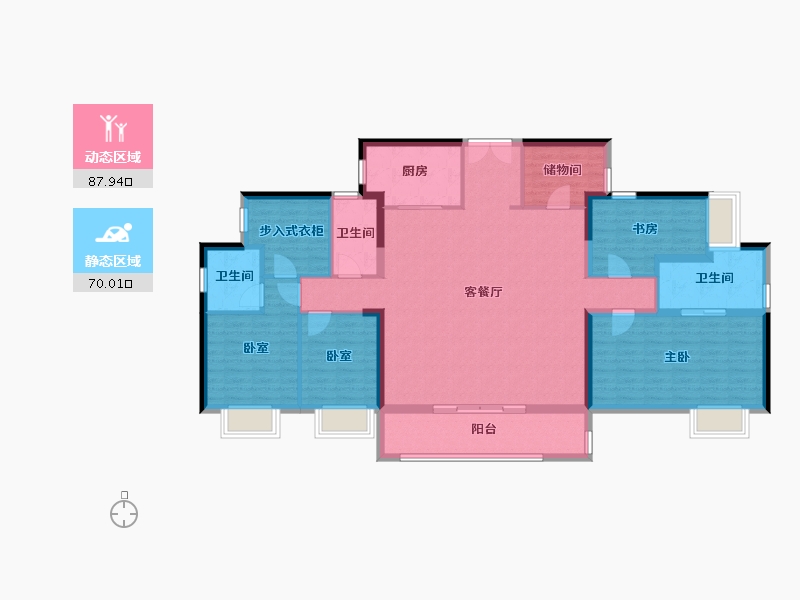 广东省-东莞市-金众柏悦公馆-143.00-户型库-动静分区