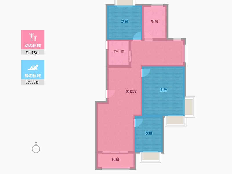 上海-上海市-东方丽都-91.20-户型库-动静分区