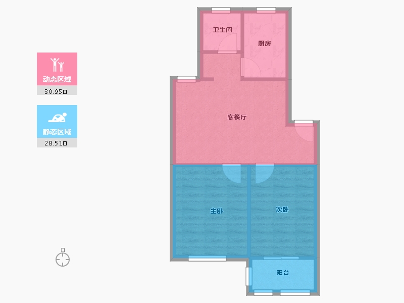 安徽省-合肥市-包河苑-A区-56.00-户型库-动静分区