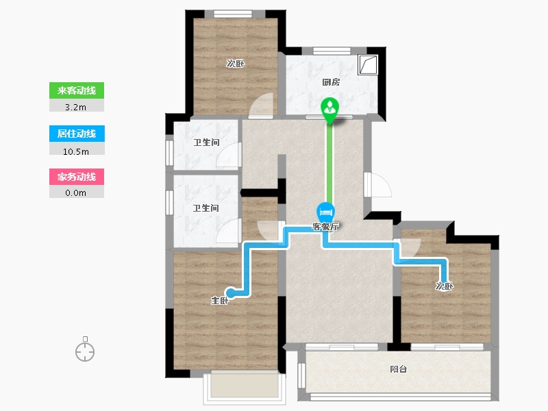 浙江省-宁波市-君安里-79.48-户型库-动静线