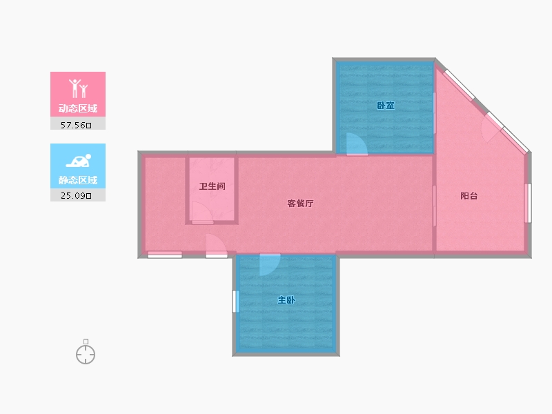 湖北省-武汉市-常青花园-三村-62.00-户型库-动静分区