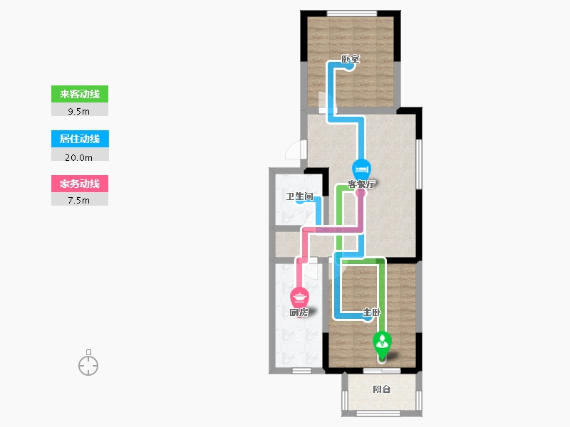 河南省-新乡市-宜家花园-71.06-户型库-动静线