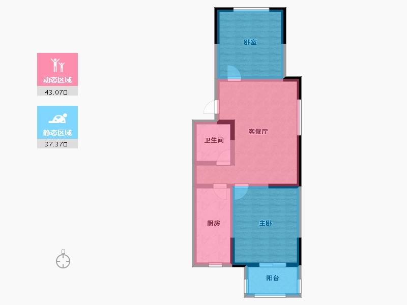 河南省-新乡市-宜家花园-71.06-户型库-动静分区