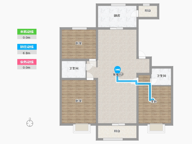 山西省-忻州市-康泰园-134.36-户型库-动静线