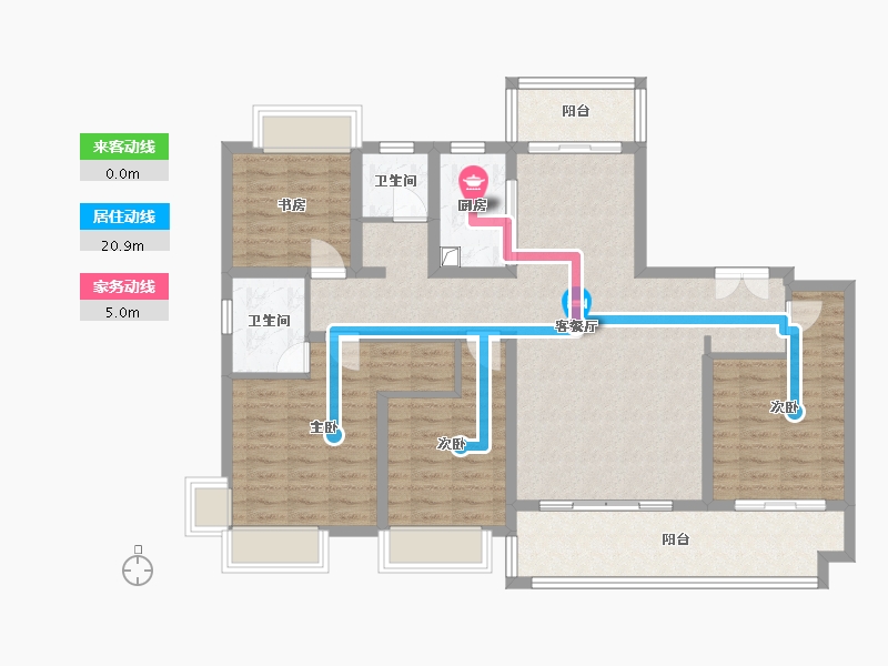 河南省-驻马店市-深宇百盛园-119.58-户型库-动静线