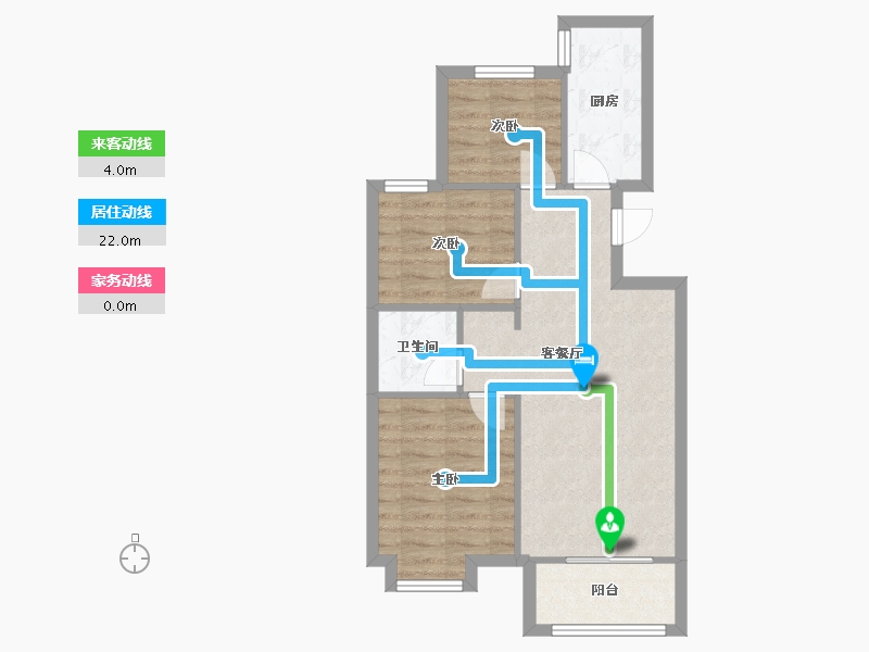 河北省-廊坊市-孔雀城大学里-三期-67.00-户型库-动静线