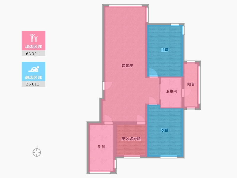 辽宁省-铁岭市-永城时代精品家居-B座-84.80-户型库-动静分区