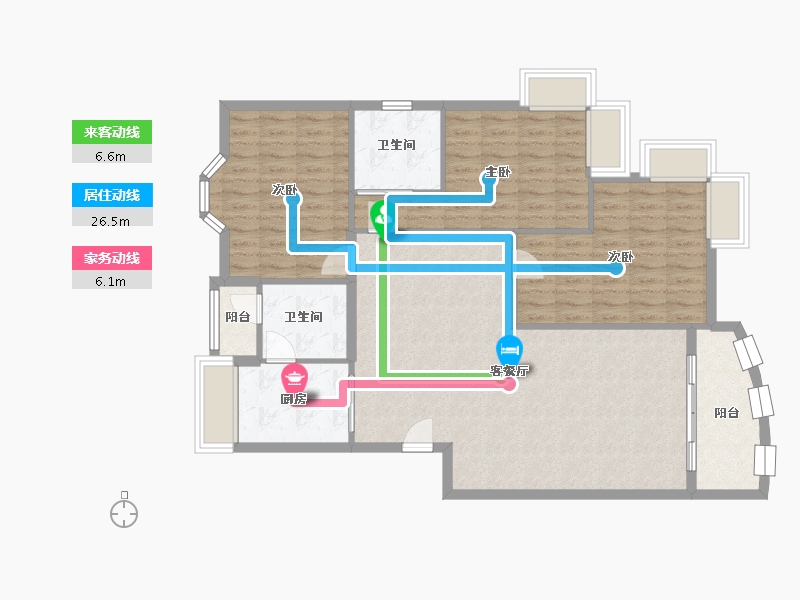 海南省-海口市-绿色佳园-一期-112.00-户型库-动静线