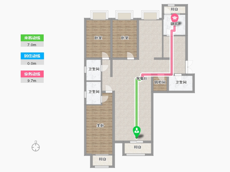 北京-北京市-富力城-C区-143.50-户型库-动静线