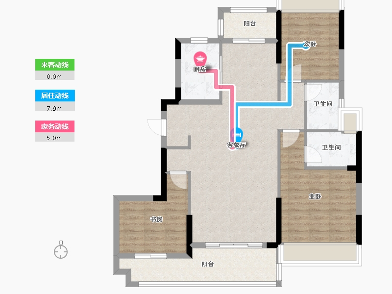 湖北省-黄石市-观澜府-102.06-户型库-动静线