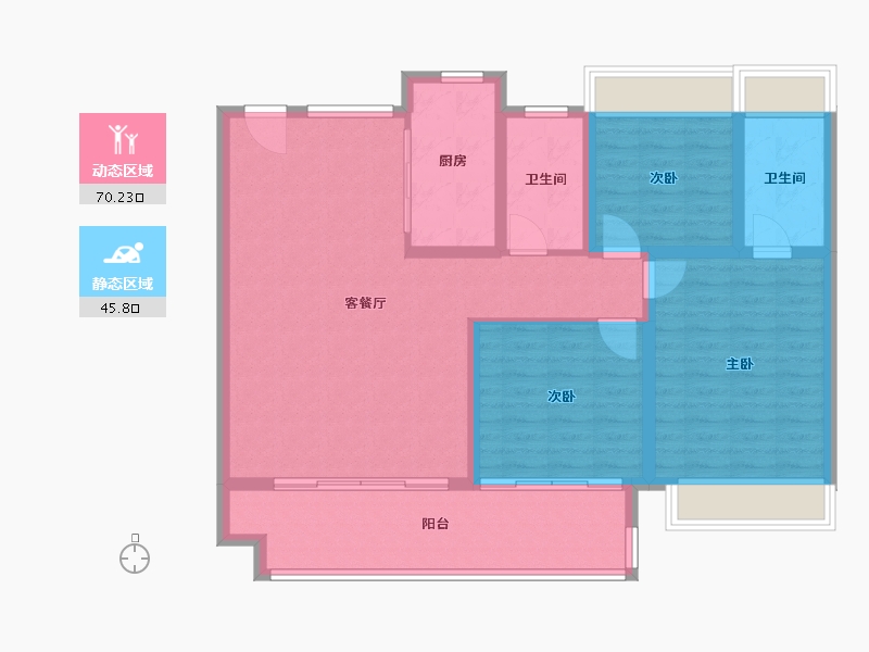 江苏省-宿迁市-富园玖誉府-105.01-户型库-动静分区