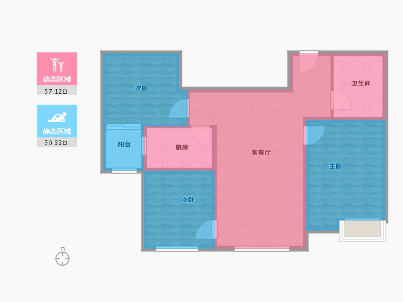 河南省-商丘市-归德东苑-96.80-户型库-动静分区