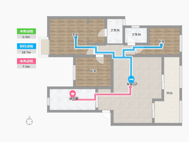 贵州省-毕节市-香蜜欧城1期-120.00-户型库-动静线