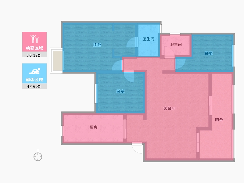 贵州省-毕节市-香蜜欧城1期-120.00-户型库-动静分区