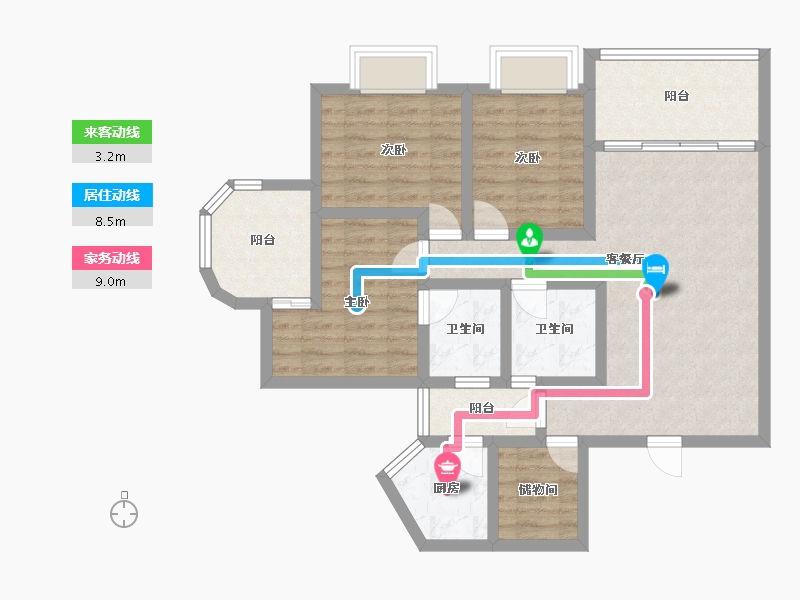 广东省-深圳市-景秀年华家园-80.50-户型库-动静线