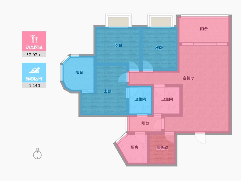 广东省-深圳市-景秀年华家园-80.50-户型库-动静分区