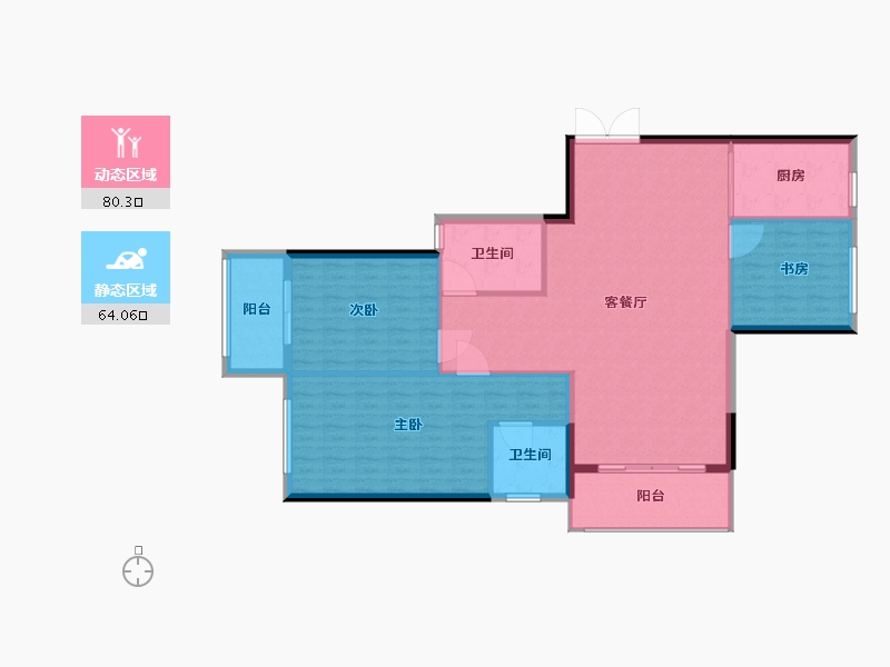 浙江省-温州市-金前华庭-133.94-户型库-动静分区